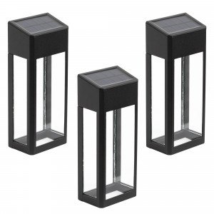 wandlamp solar led, tuinverlichting zonder elektriciteit, sfeerverlichting buiten, set van 3 wandlampen, met LED, solar wandlamp Zwart Solario, Nostalux buitenverlichting zonder bedrading wandlamp solar led, tuinverlichting zonder elektriciteit, sfeerverlichting buiten, set van 3 wandlampen, met LED, solar wandlamp Zwart Solario, Nostalux buitenverlichting zonder bedrading