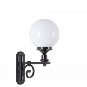sfeervolle bolvormige buitenlamp wandlamp van aluminium en polycarbonaat sfeervolle bolvormige buitenlamp wandlamp van aluminium en polycarbonaat