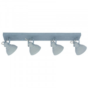 Industriële Vintage Santo 4-lights plafondlamp grijs, GU10
