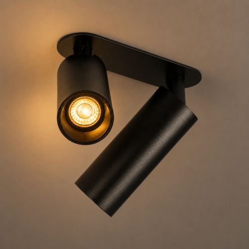 Binnenverlichting Vigo 2-lichts inbouwspot zwart