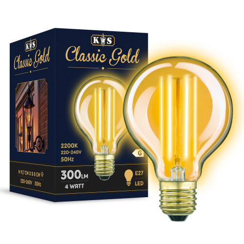 Ledlampen - lichtbronnen - aanbieding 6-pack Classic Gold rond ledlamp