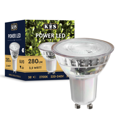 6-pack GU10 LED COB GLAS