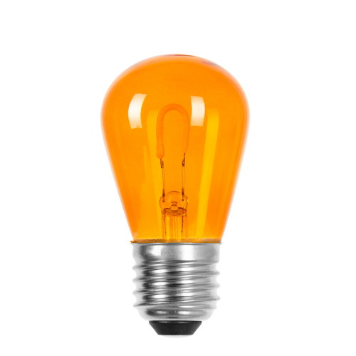 e27 grote fitting lichtbron met u-filament en oranje gekleurd glas