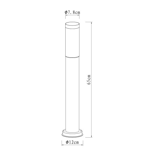 tuinlamp van rvs met grote fitting glimmend zilver ook in het zwart