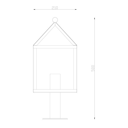 Zwarte buitenlamp staand model tuinlamp zwart RVS frame grote heldere glazen model Bloemendaal