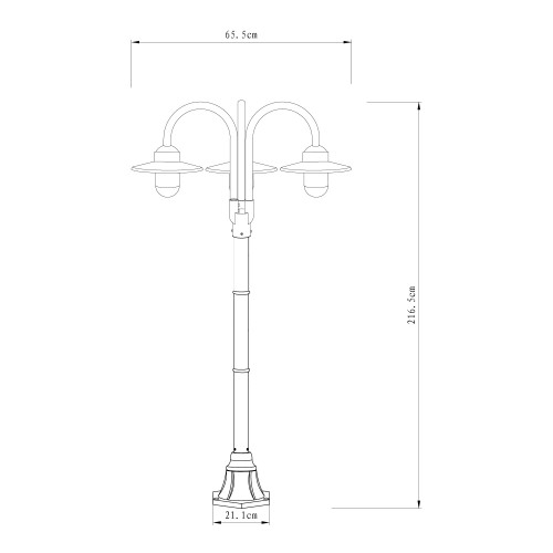 Dolce Retro 3 lichts Zwart - Buitenlamp KS Verlichting