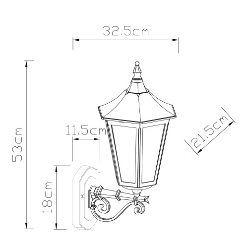 Zeist  (7551) - Nostalux - Buitenverlichting Zeskant