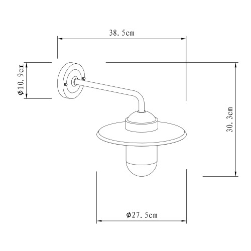 Buitenverlichting - Gusto Retro gegalvaniseerde wandlamp - Buitenlamp KS Verlichting