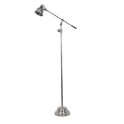 Industriële vloerlamp Archer antiek zilver