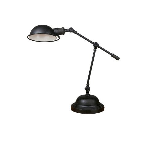 Sidney verstelbare tafellamp met robuuste ronde vormen in antiek zwarte kleur