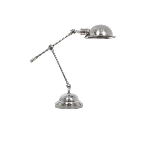 Sidney verstelbare tafellamp met robuuste ronde vormen in antiek zilveren kleur