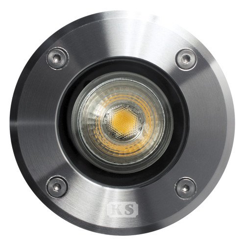 Aluminium Grondspot LED Rond met RVS afdekplaat