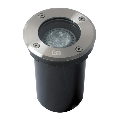 Aluminium Grondspot LED Rond met RVS afdekplaat