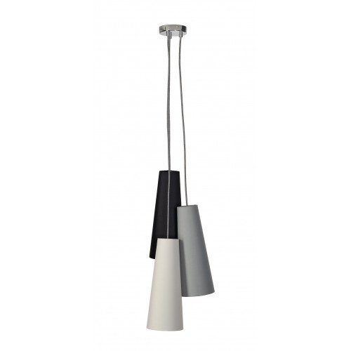 Soprana Cone Zwart/wit/grijs 3x E14 -SALE