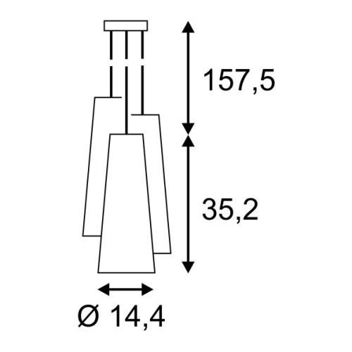 Soprana Cone Zwart/wit/grijs 3x E14 -SALE