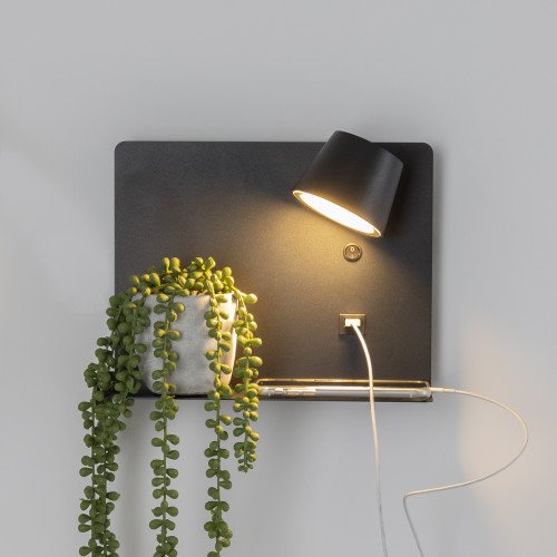 Wandlamp Solution incl LED met USB oplaadstation