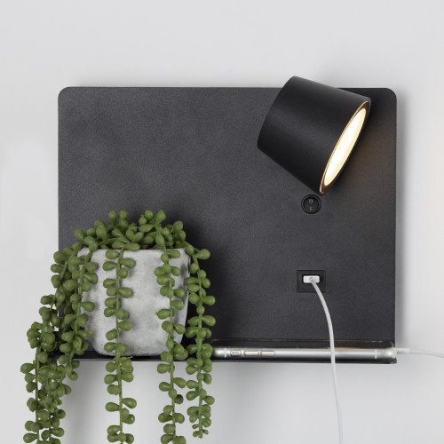Wandlamp Solution incl LED met USB oplaadstation