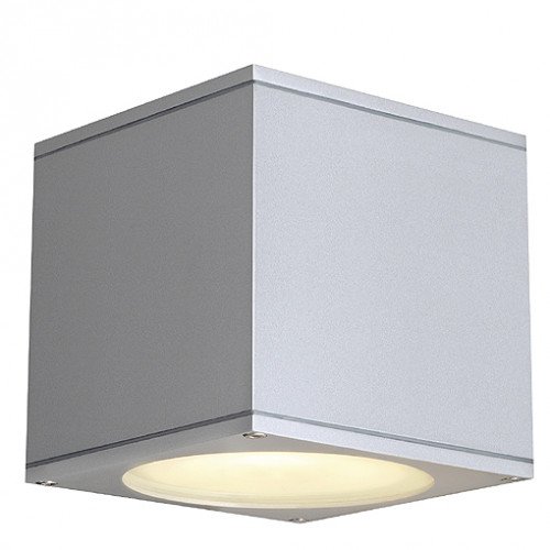 Big Theo buitenlamp Wall Out vierkante wandlamp in zilvergrijze kleur