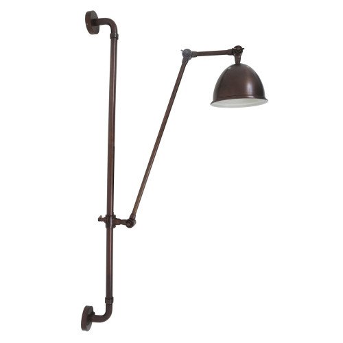 Retro muurlamp Reno antique brass | Nostalux.nl