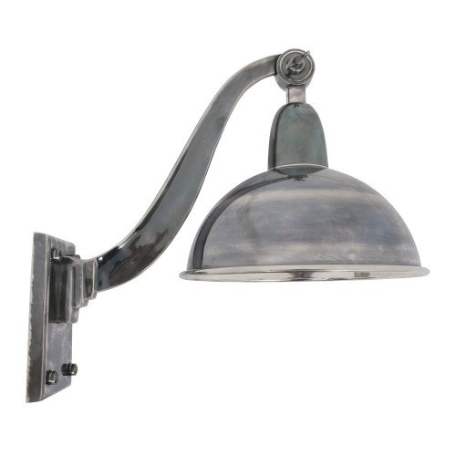 Retro wandlamp Halifax antique silver | Nostalux.nl