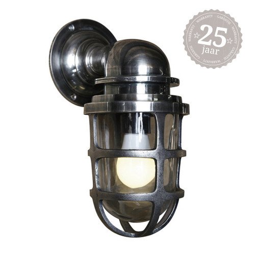 Nostaluce Industriele vintage stallamp Brooklyn messing - wandlamp - muurlamp | Nostalux.nl