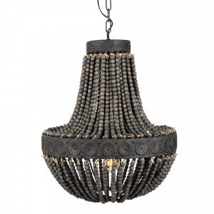 hanglamp houten kralen klassiek, Nostalux Zion hanglamp