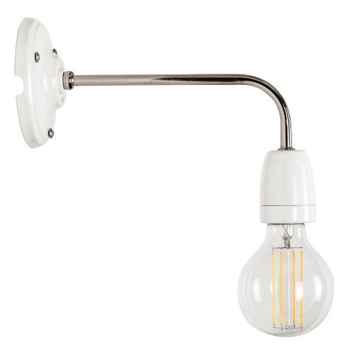 Retro wandlamp Nathalie hang gebroken wit