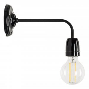 Retro lampen - wandlamp Nathalie hang zwart - Nostalux