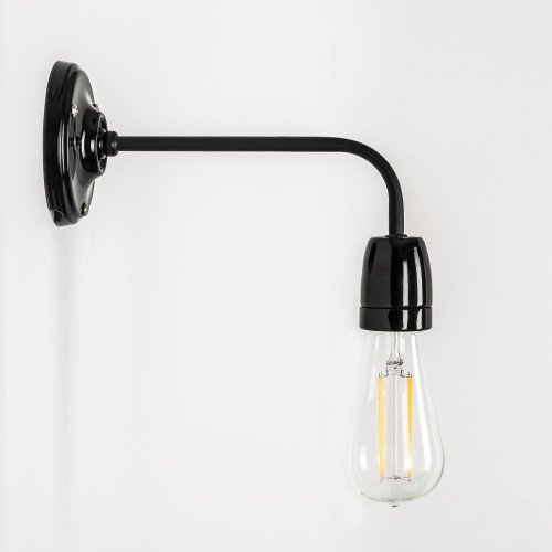 Retro lampen - wandlamp Nathalie hang zwart - Nostalux