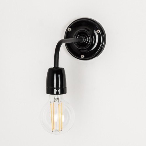 Retro lampen - wandlamp Nathalie hang zwart - Nostalux