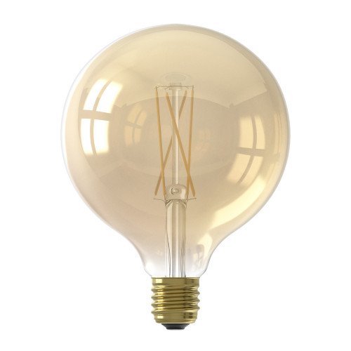 Grote LED lichtbron 6 watt dimbaar goudkleurig