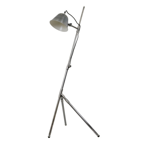 Vloerlamp Nostaluce Delta antiek zilver