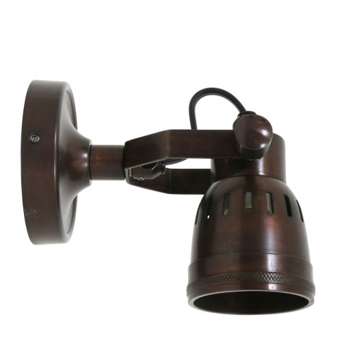 Nostaluce Industriële vintage Indigo Cover Copper Wandspot | Nostalux.nl