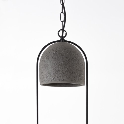 Pebble hanglamp zwart incl. plantenbakje