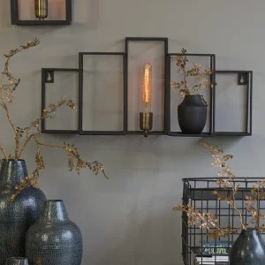 Wandlamp Bally mat Zwart
