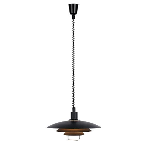 Retro poul Hanglamp Kirkenes sen zwart