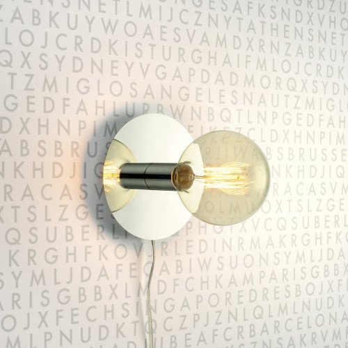 Wand/Plafondlamp Disc 1-lichts chroom