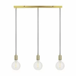 Hanglamp Sky Straight 3-lichts messing