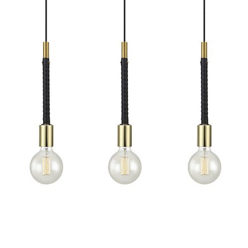 Sky Saddle hanglamp messing 3×E27 industriële lamp