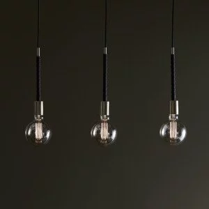 Hanglamp Saddle Straight 3-lichts messing