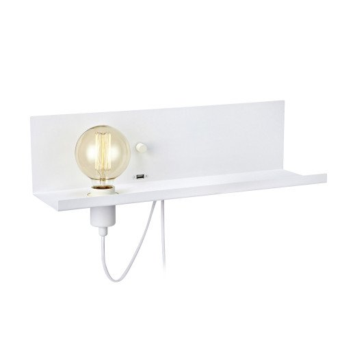 Wandlamp Multi met USB oplaadstation wit