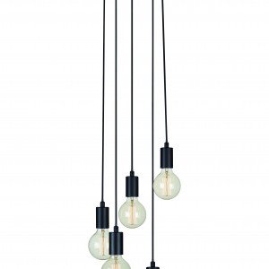  Hanglamp Sky 5-lichts zwart