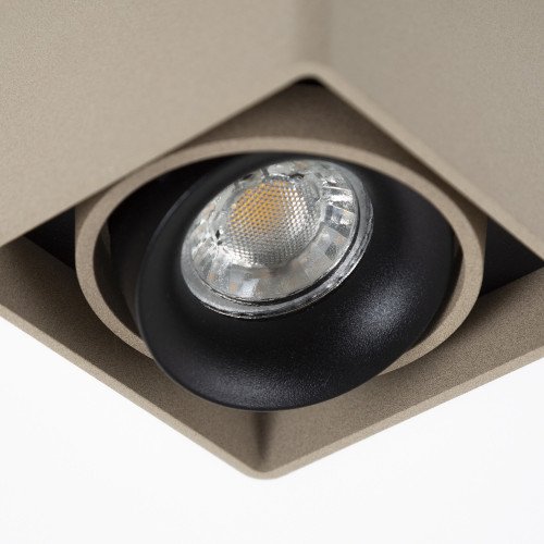 Richtbare opbouwspot Bjorn 1 Gun Metal vierkant
