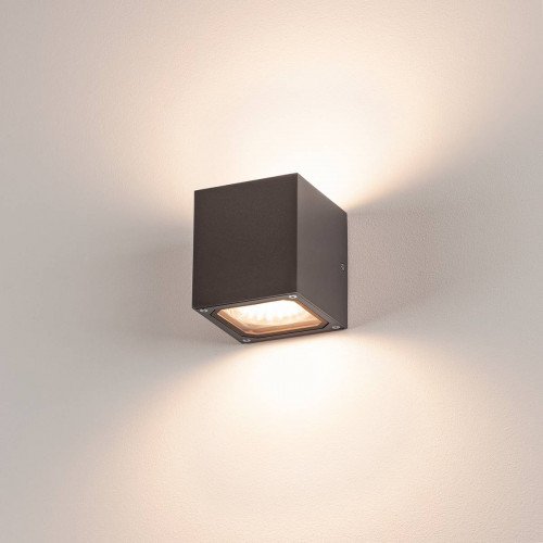 Buitenlamp Sitra Cube Antraciet wandlamp