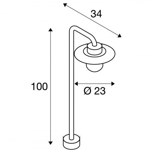 buiten verlichting - Molat pole Retro antraciet sokkellamp - Buitenlamp KS Verlichting