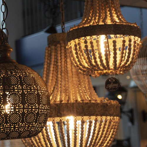 Kralen Hanglamp / Kroonluchter Zion met wifi led