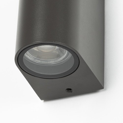 Wandspot Flash, up en downlighter, wandverlichting modern, voor binnen, merk KS Verlichting, hoge kwaliteit, lage prijs, voorzien van 2 x een GU10 fitting, antraciet