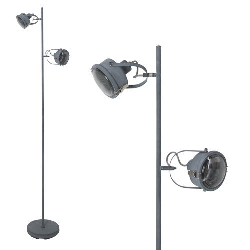 industriele vloerlampen - Staande vloerlamp Satellite zwart of grijs - Nostalux - staande lamp
