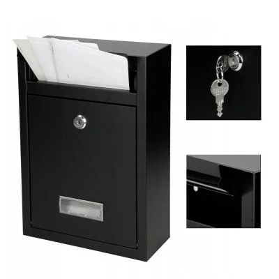 Wandbrievenbus Modern - Afsluitbaar Met Slot - 36,5x11,5x29 Cm Wandbrievenbus Modern - Afsluitbaar Met Slot - 36,5x11,5x29 Cm