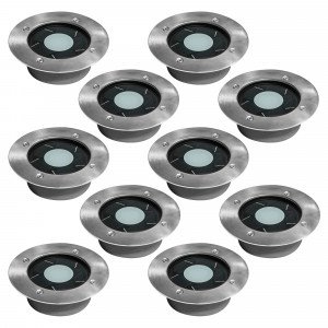 LED solar Grondspot Rond Puck solar set LED solar Grondspot Rond Puck solar set